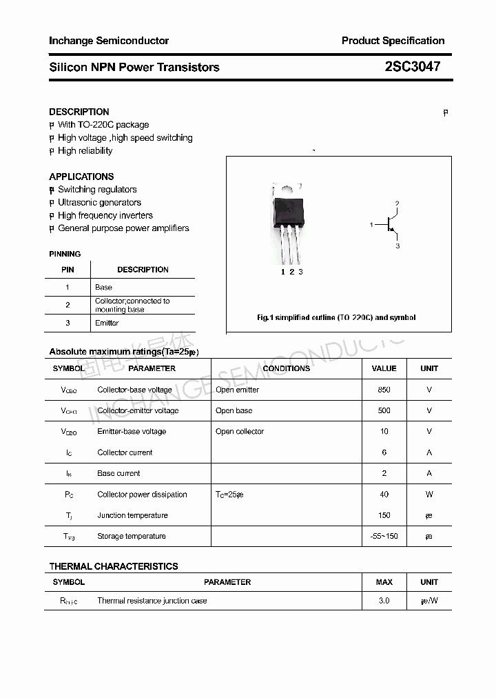 2SC3047_4305850.PDF Datasheet