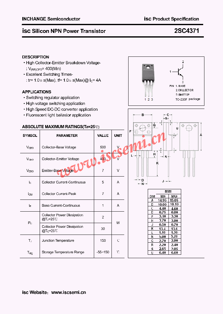2SC4371_4379301.PDF Datasheet Download --- IC-ON-LINE
