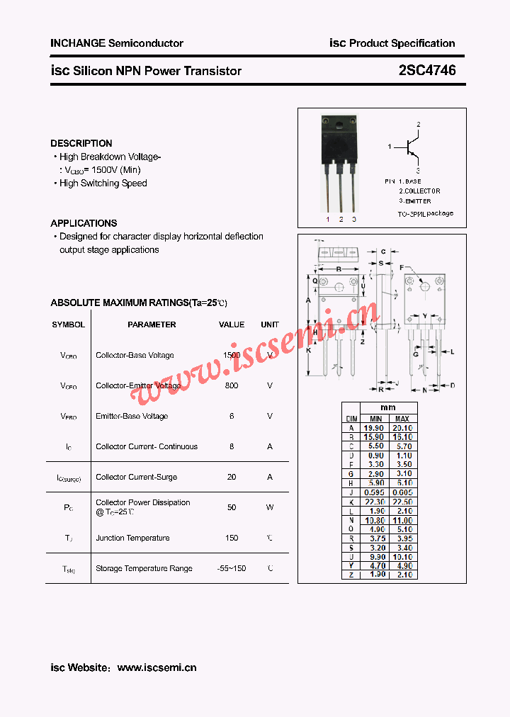 2SC4746_4773328.PDF Datasheet Download --- IC-ON-LINE