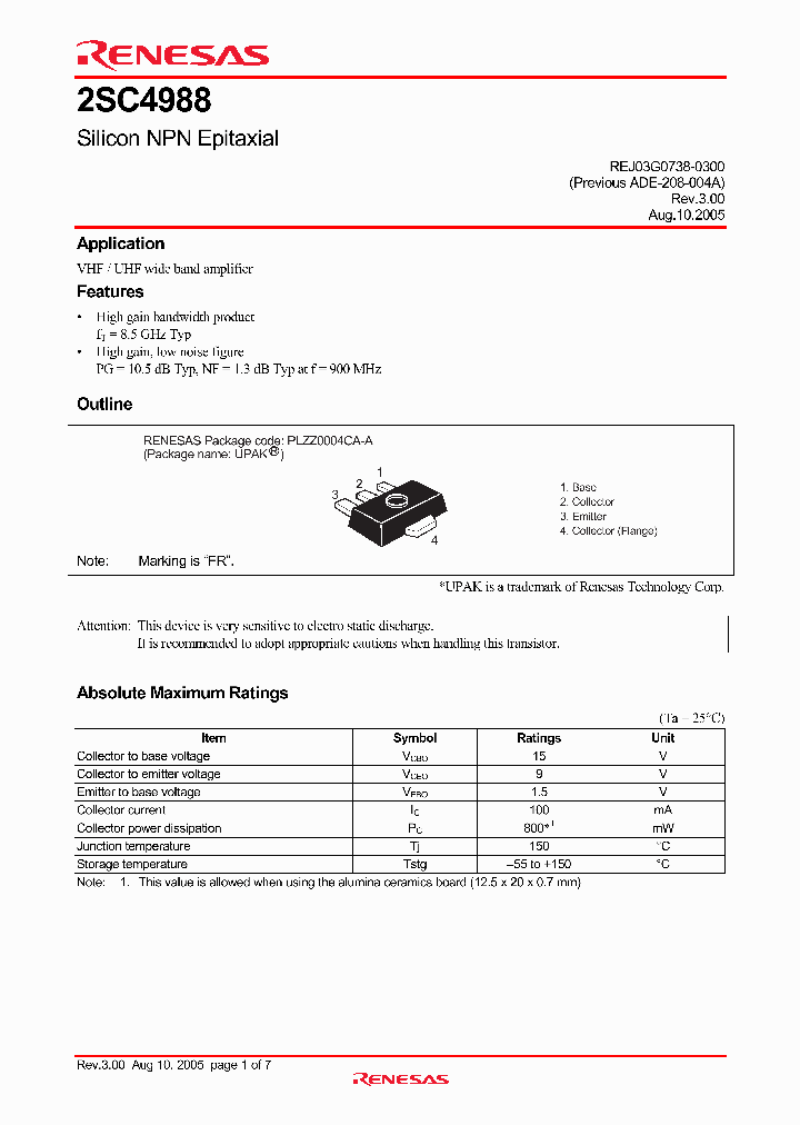 2SC4988FRTL-E_4236606.PDF Datasheet