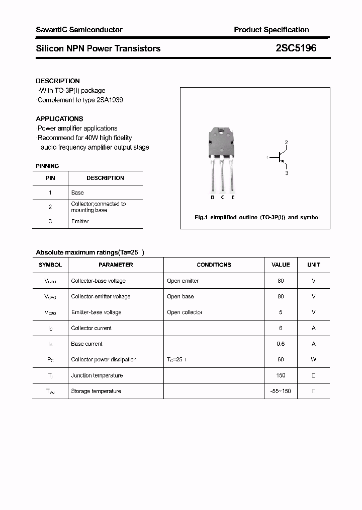 2SC5196_4408622.PDF Datasheet