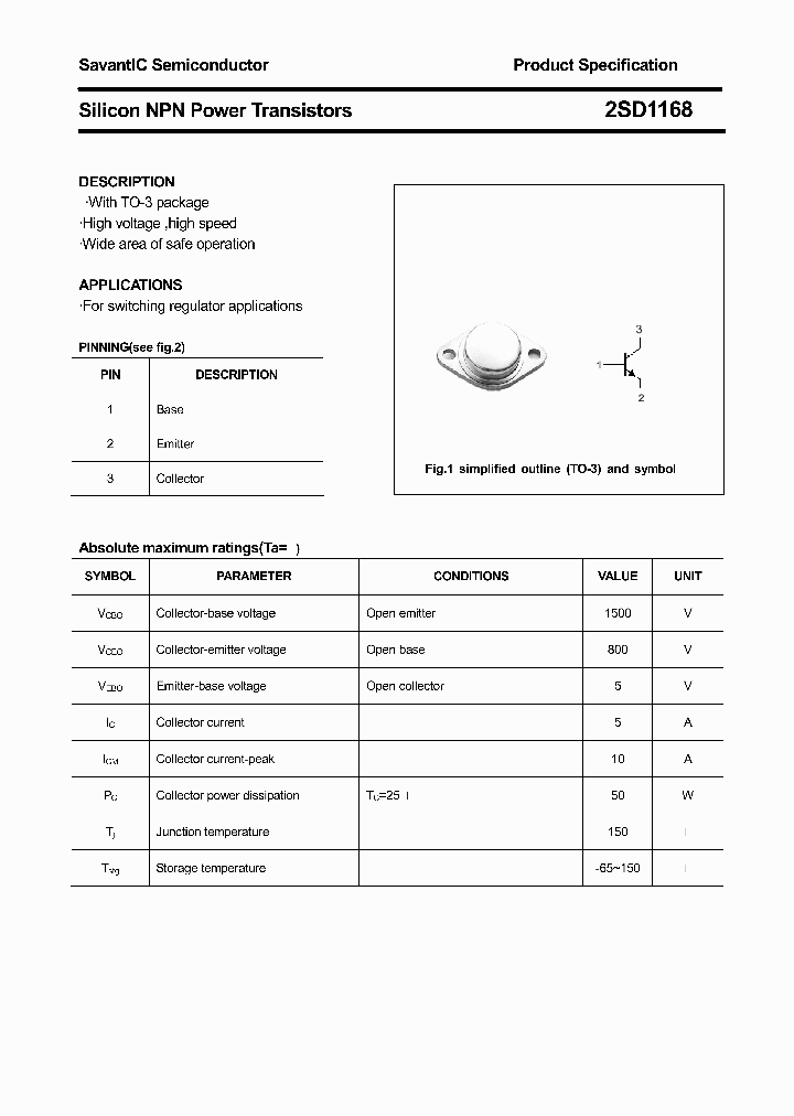 2SD1168_4391321.PDF Datasheet