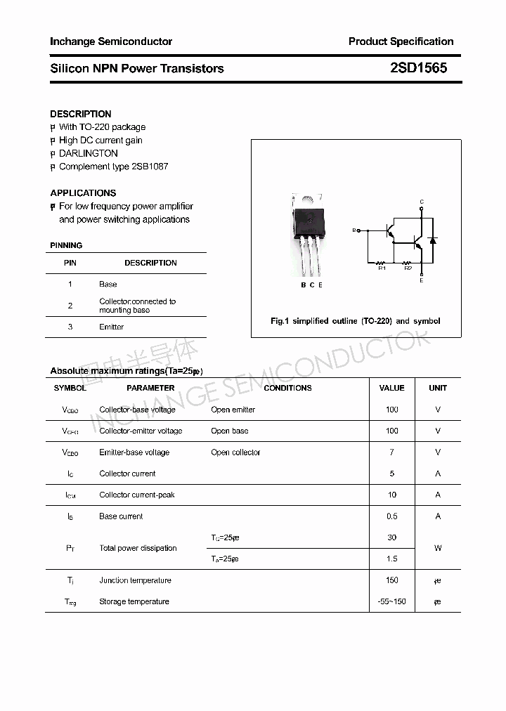 2SD1565_4375561.PDF Datasheet