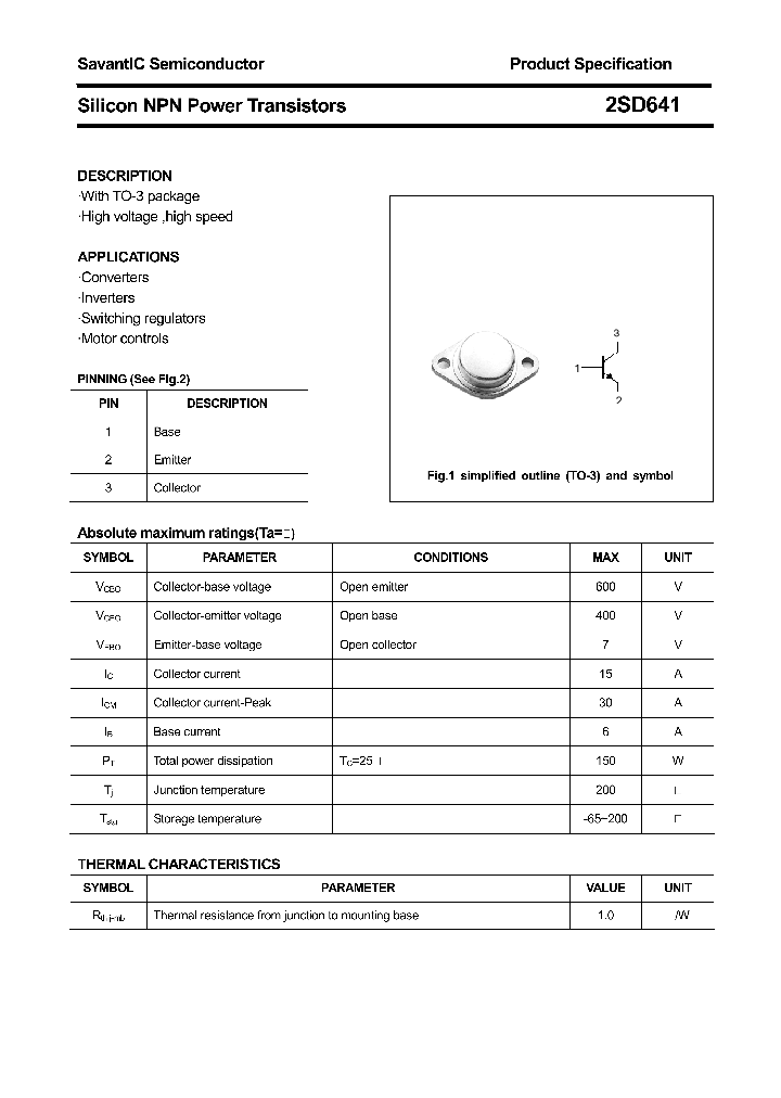 2SD641_4370329.PDF Datasheet