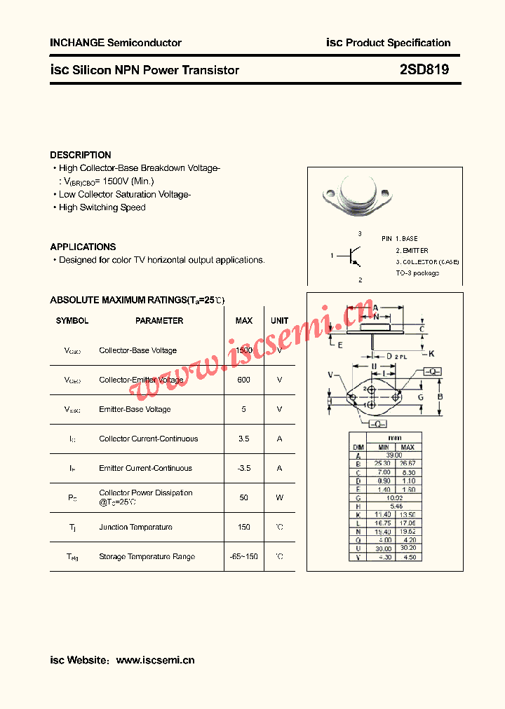 2SD819_4710487.PDF Datasheet