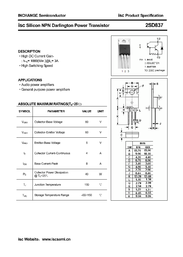 2SD837_4305712.PDF Datasheet