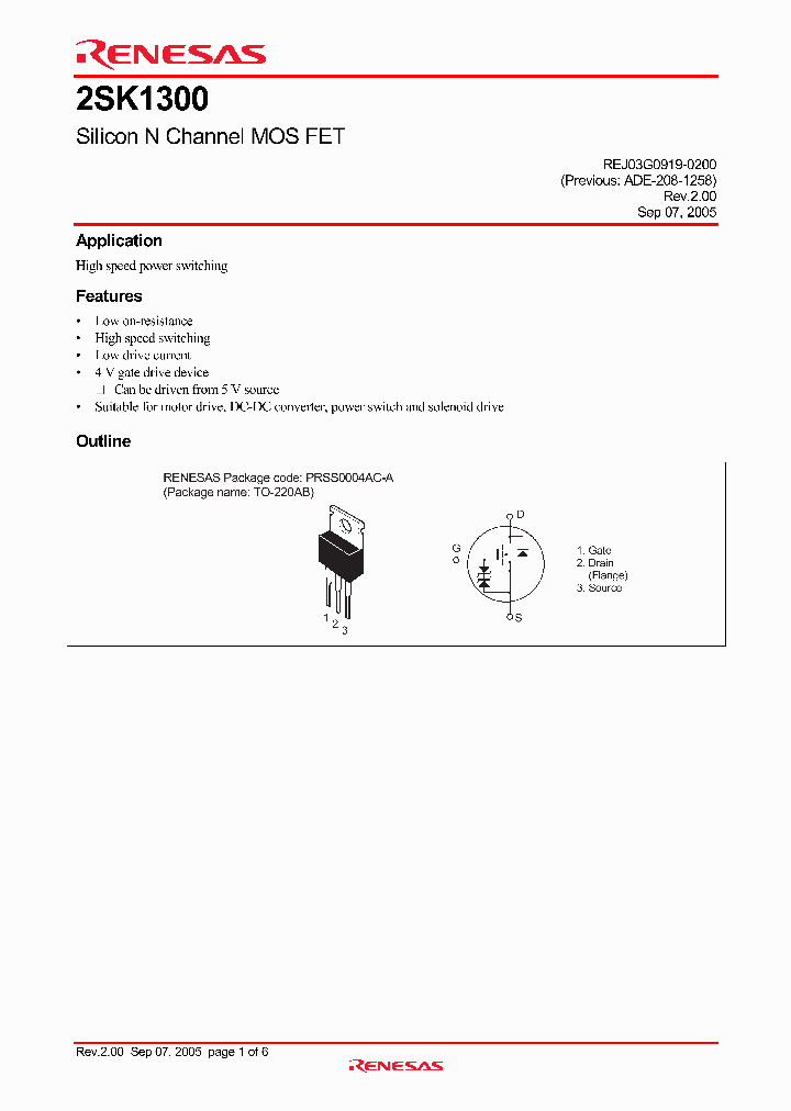 2SK1300_4259540.PDF Datasheet