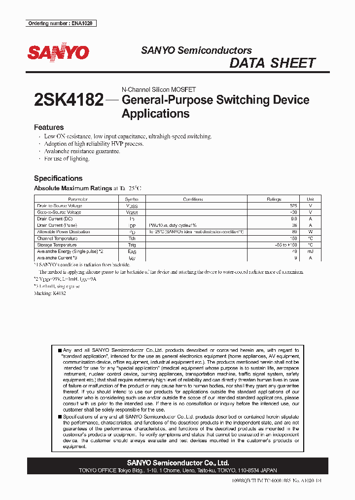 2SK4182_4529826.PDF Datasheet