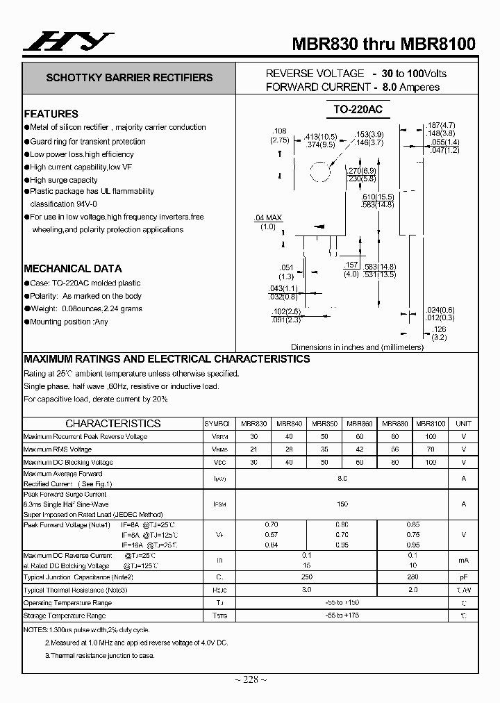 MBR830-MBR5100_4504893.PDF Datasheet