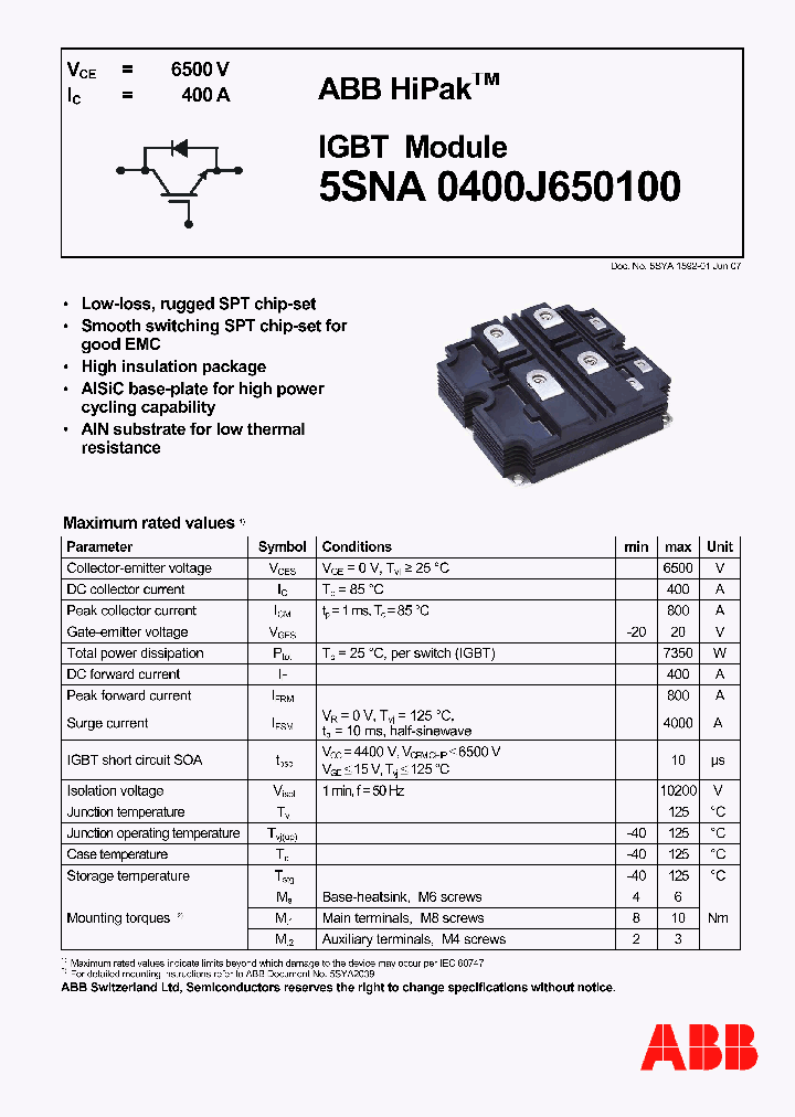 5SNA0400J6501_4187115.PDF Datasheet