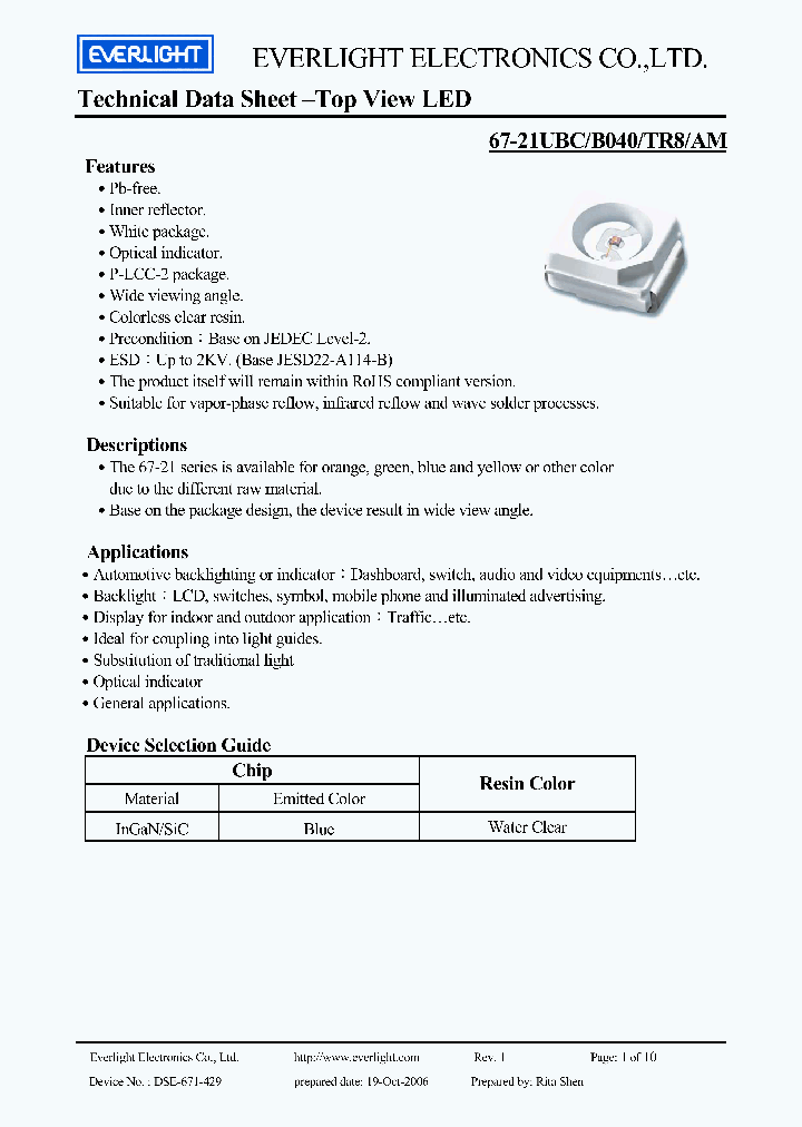 67-21UBC-B040-TR8-AM_4433066.PDF Datasheet