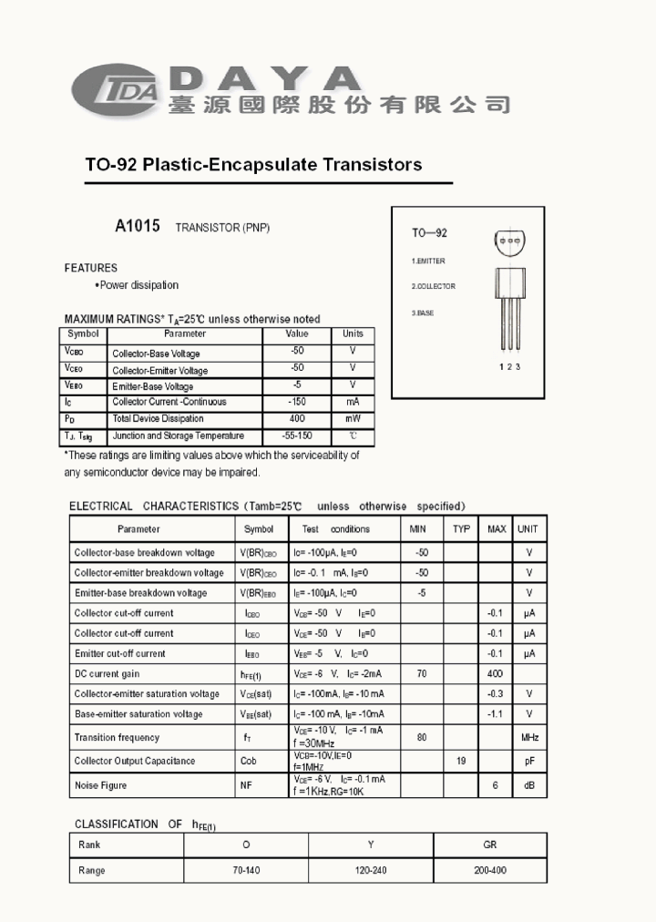 A1015_4621893.PDF Datasheet Download
