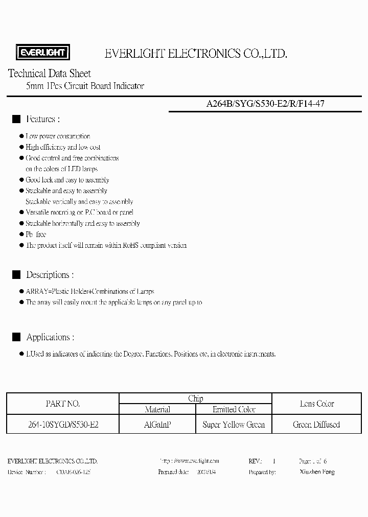 A264B-SYG-S530-E2-R_4385390.PDF Datasheet