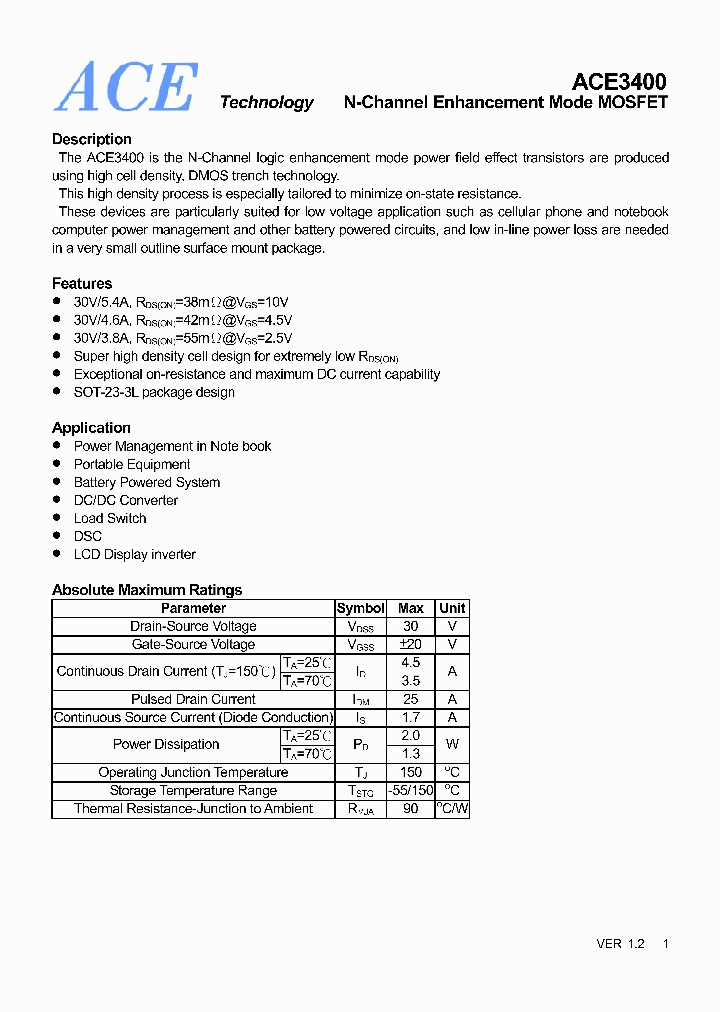 ACE3400_4603931.PDF Datasheet