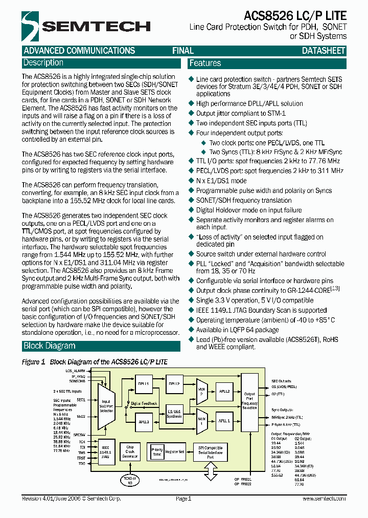 ACS8526_4362050.PDF Datasheet Download --- IC-ON-LINE
