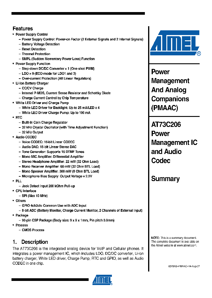 AT73C206_4754249.PDF Datasheet