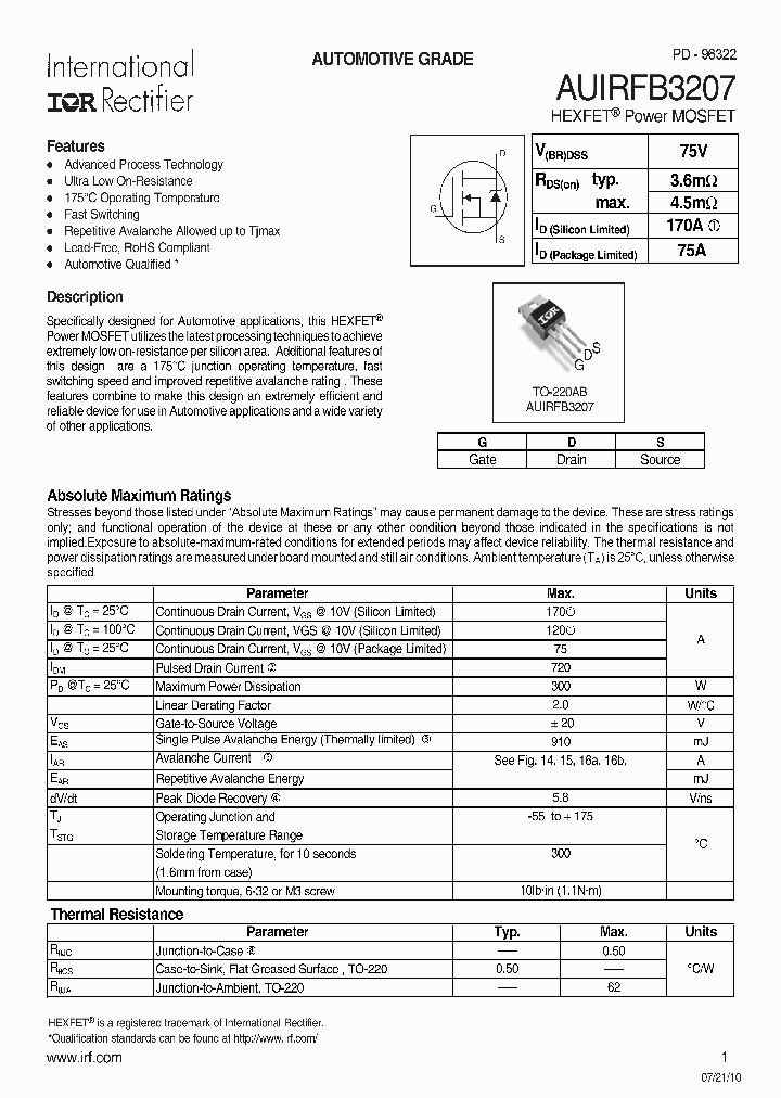 AUIRFB3207_4857600.PDF Datasheet