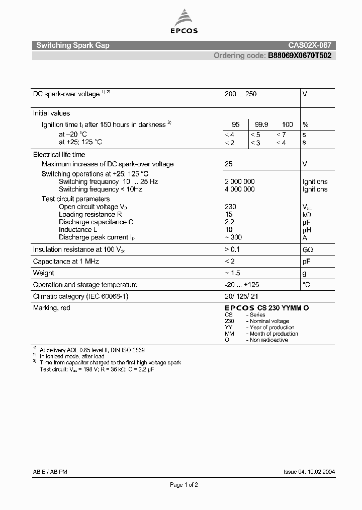 B88069X0670T502_4777147.PDF Datasheet