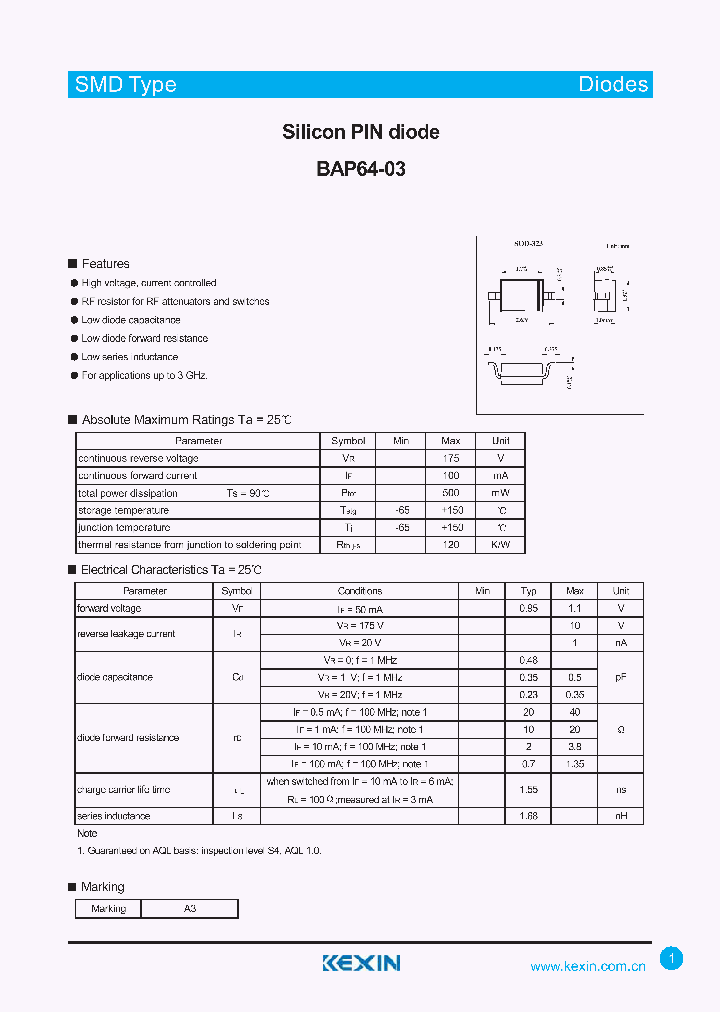 BAP64-03_4276197.PDF Datasheet