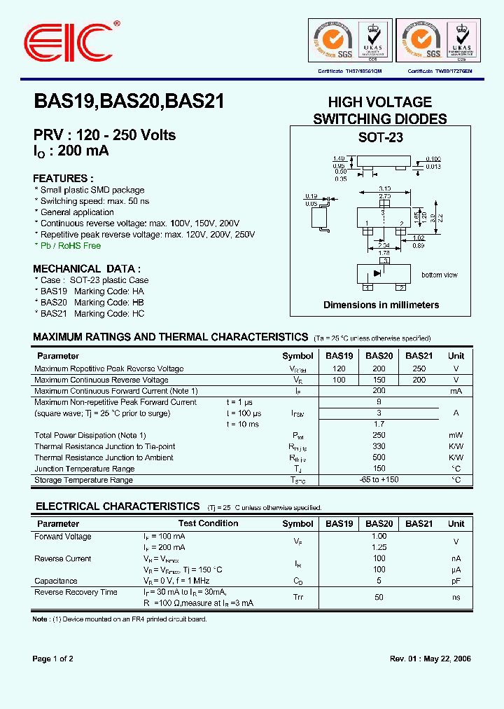 BAS19_4914547.PDF Datasheet