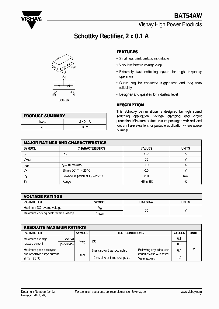 BAT54AW_4347884.PDF Datasheet