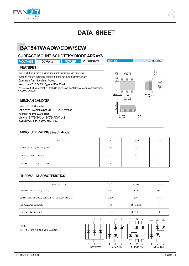 BAT54TW_4809026.PDF Datasheet