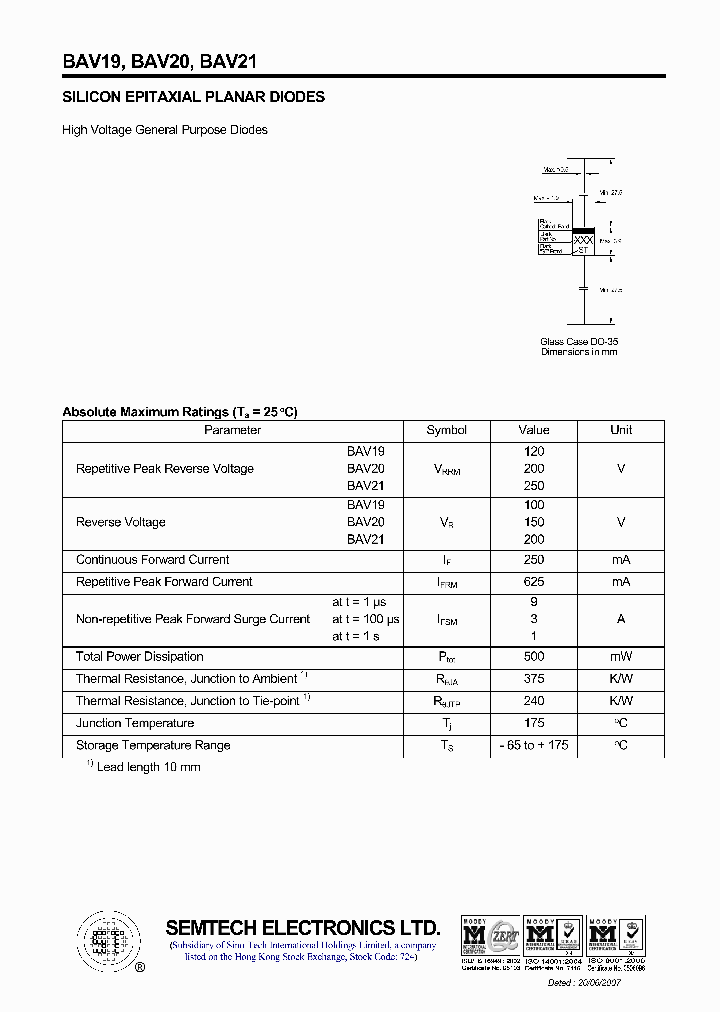 BAV19_4587656.PDF Datasheet