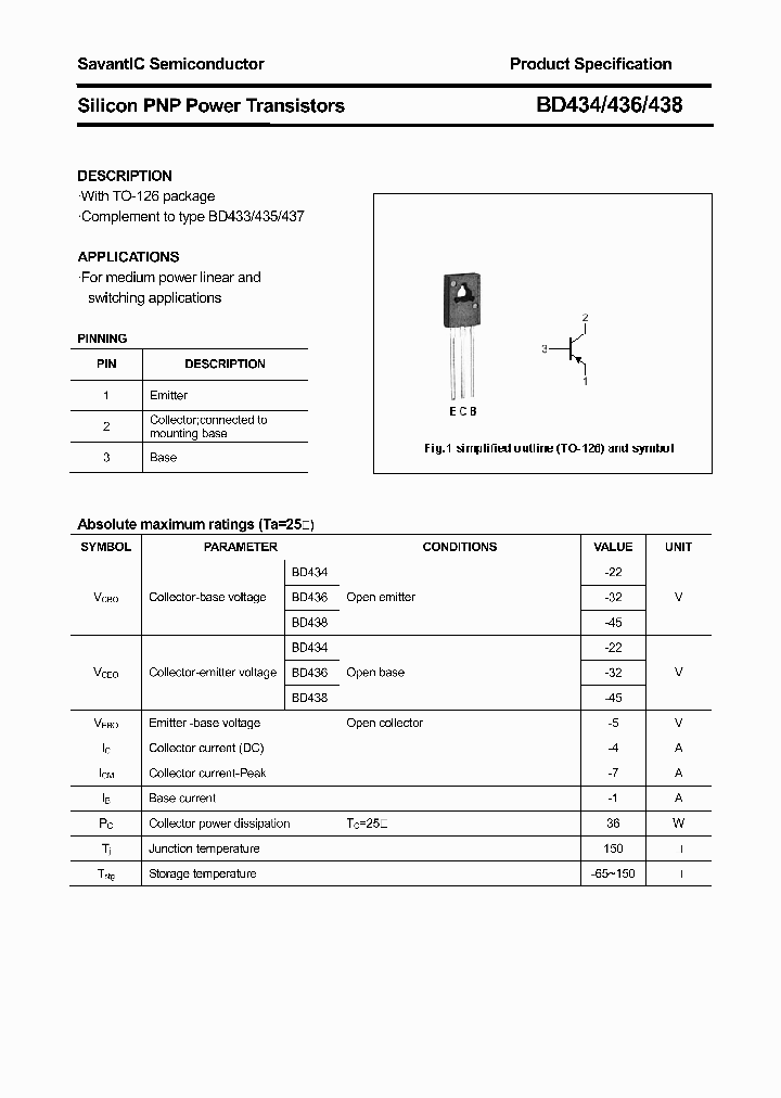 BD436_4450238.PDF Datasheet Download --- IC-ON-LINE