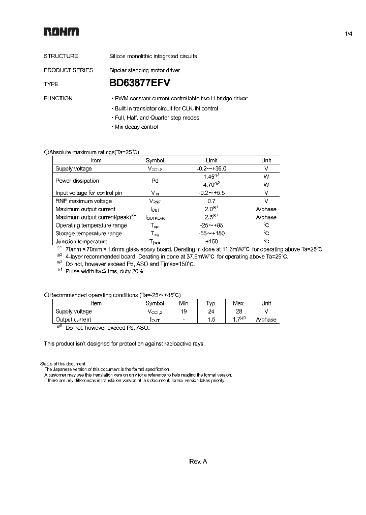 BD63877EFV_4587943.PDF Datasheet Download --- IC-ON-LINE