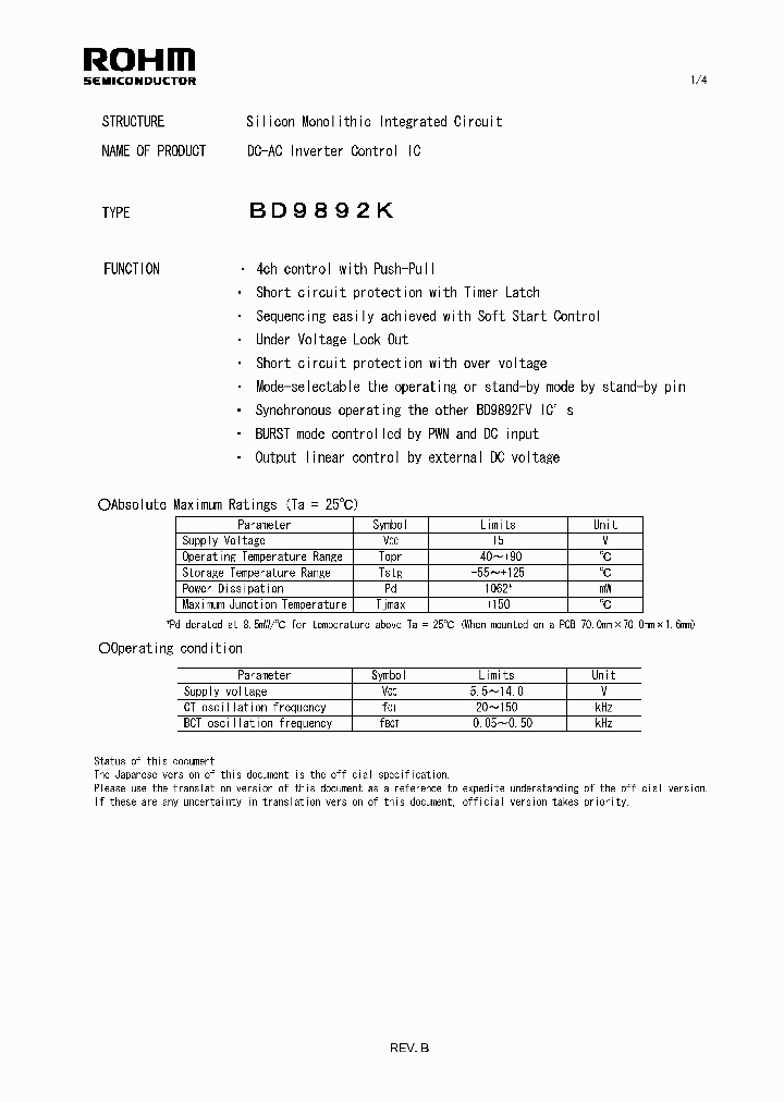 BD9892K_4615340.PDF Datasheet