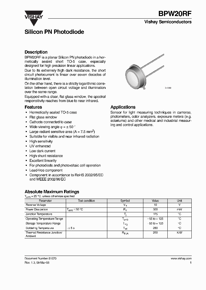 BPW20RF_4809763.PDF Datasheet