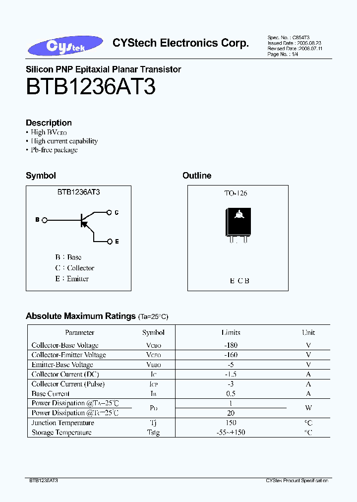 BTB1236AT3_4573751.PDF Datasheet