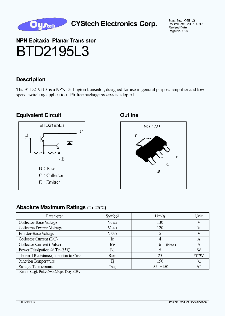 BTD2195L3_4536426.PDF Datasheet