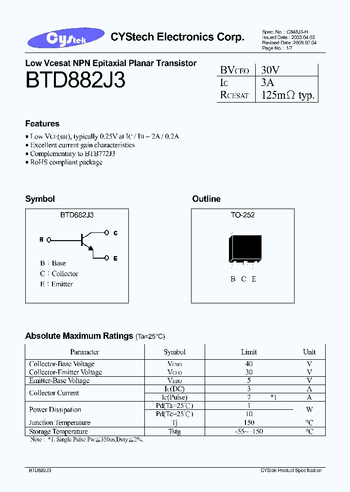 BTD882J3_4540653.PDF Datasheet