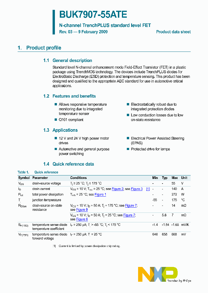 BUK7907-55ATE_4578912.PDF Datasheet Download --- IC-ON-LINE