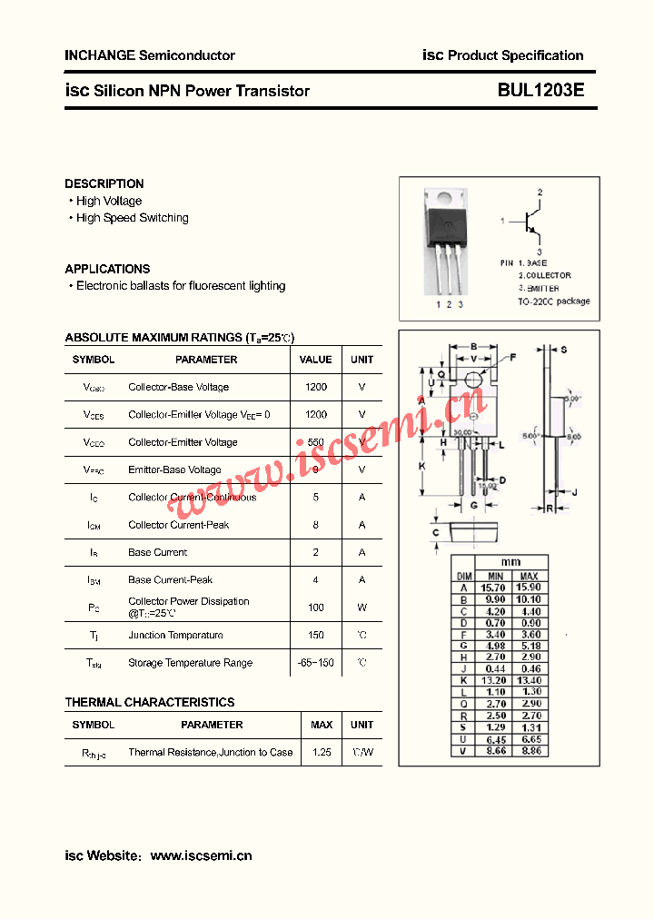 BUL1203E_4633452.PDF Datasheet