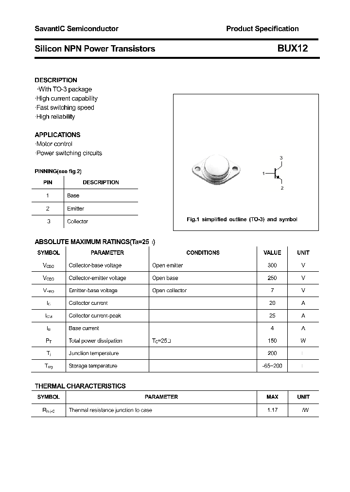 BUX12_4401573.PDF Datasheet