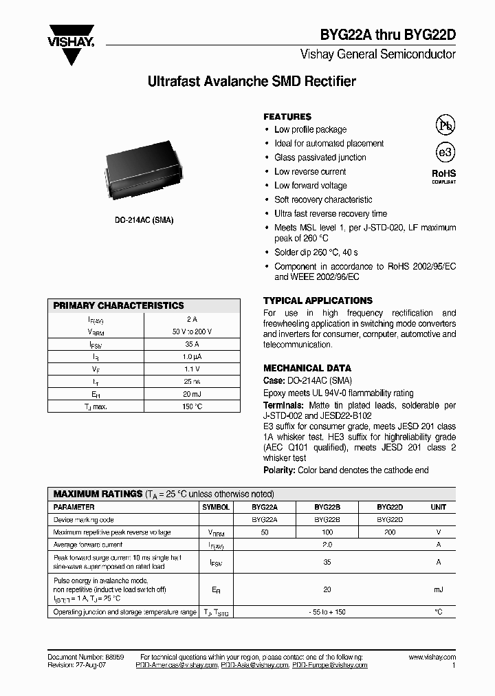 BYG22A-E3TR_4328590.PDF Datasheet