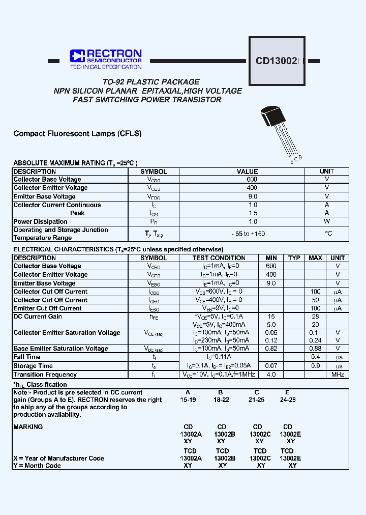 CD13002_4559876.PDF Datasheet Download --- IC-ON-LINE