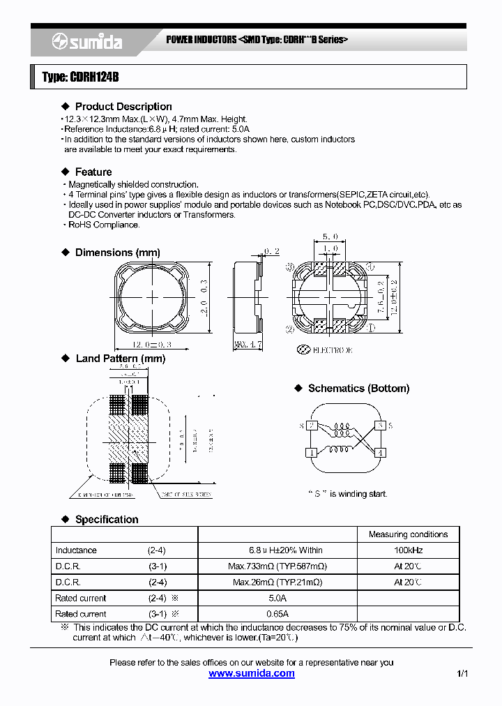 CDRH124B_4207689.PDF Datasheet