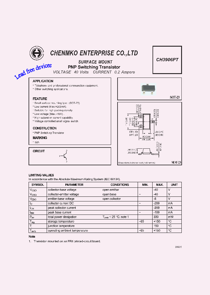 CH3906PT_4604545.PDF Datasheet