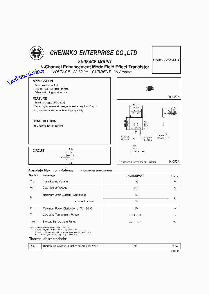 CHM9926PAPT_4796655.PDF Datasheet