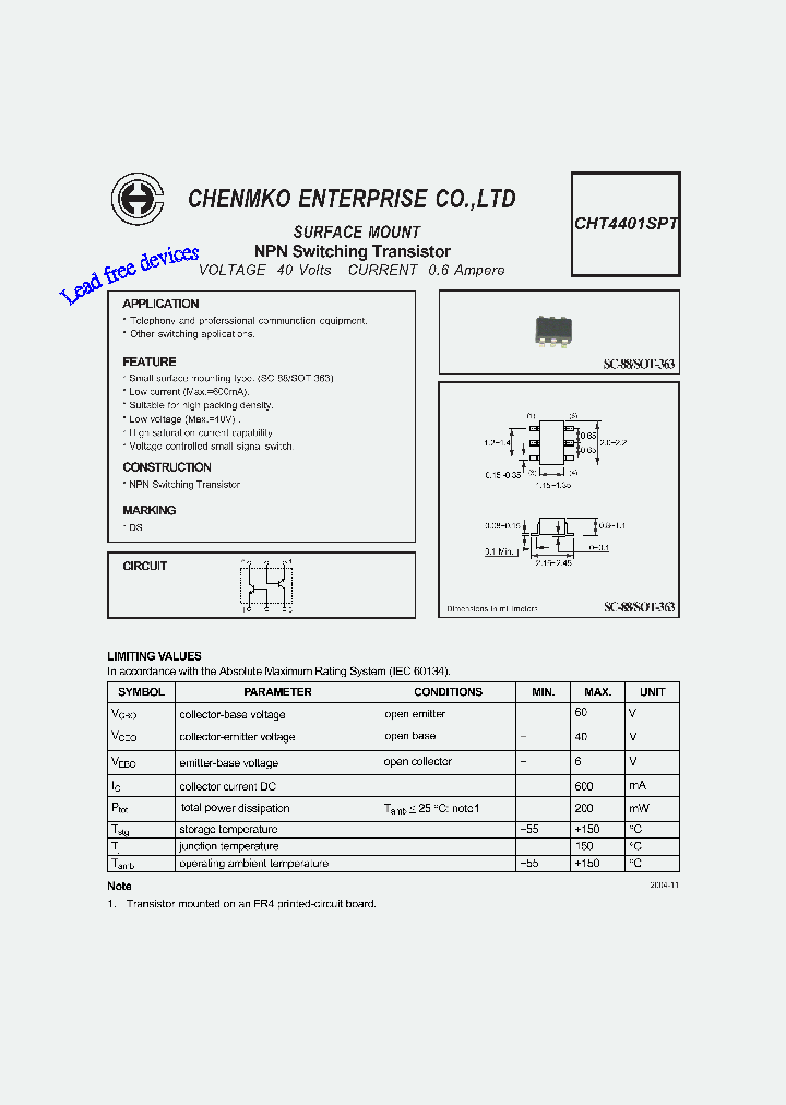 CHT4401SPT_4681477.PDF Datasheet