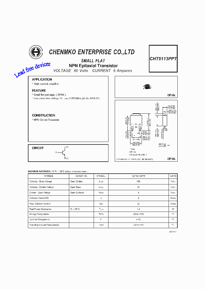 CHT5113PPT_4681485.PDF Datasheet