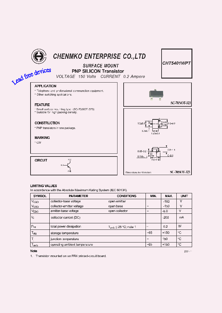CHT5401WPT_4448480.PDF Datasheet