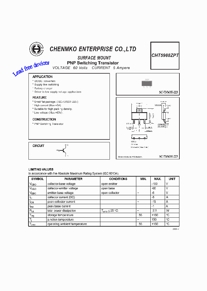 CHT5988ZPT_4681459.PDF Datasheet