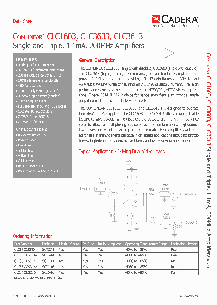CLC3603_4420652.PDF Datasheet