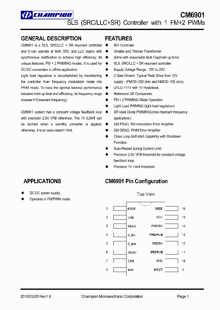 CM6901_4564019.PDF Datasheet