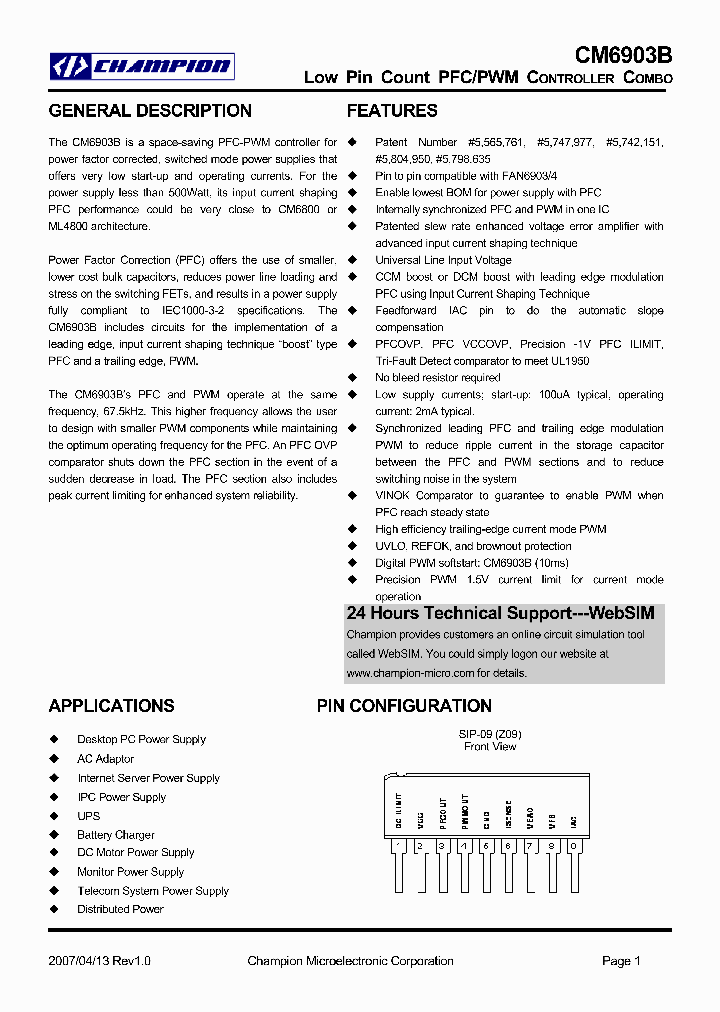CM6903B_4585961.PDF Datasheet