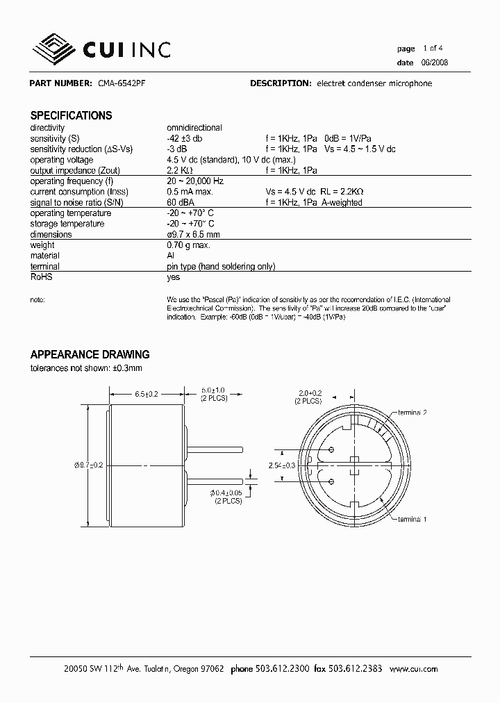 CMA6542PF_4242412.PDF Datasheet Download